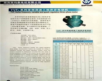 YVF2變頻電機技術(shù)數(shù)據(jù)